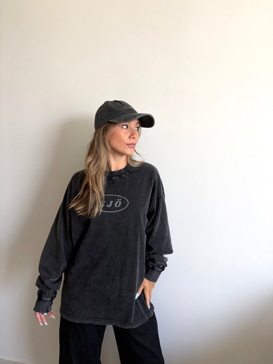 OFF DUTY LONG SLEEVE - WASHED BLACK (PRE ORDER)
