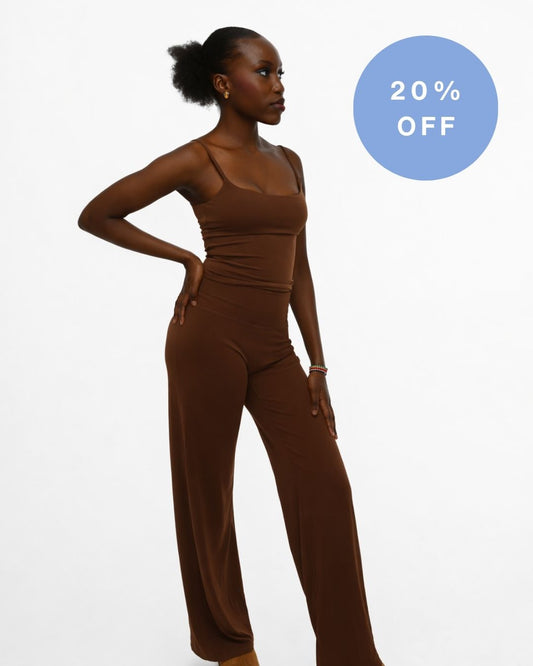 SIGNATURE FLARE LEGGINGS - MOCHA