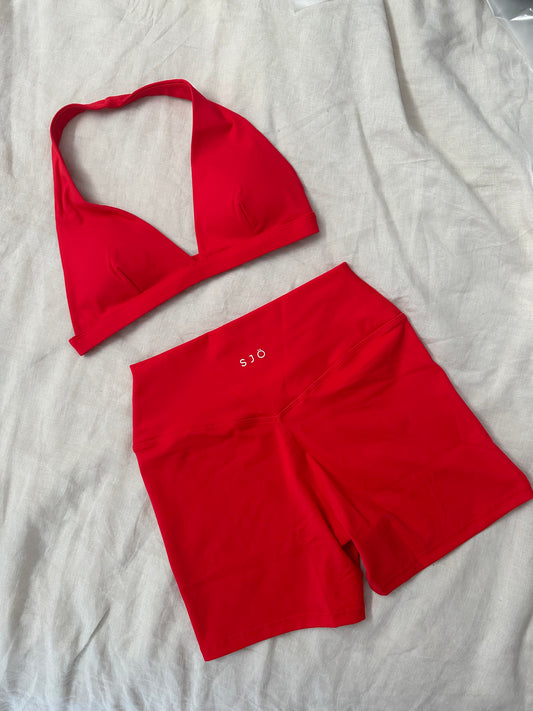 AURA HALTER CROP - CHILLI