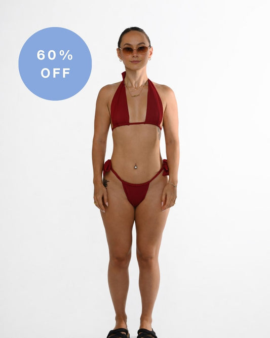 ALMA RED WINE BIKINI TOP
