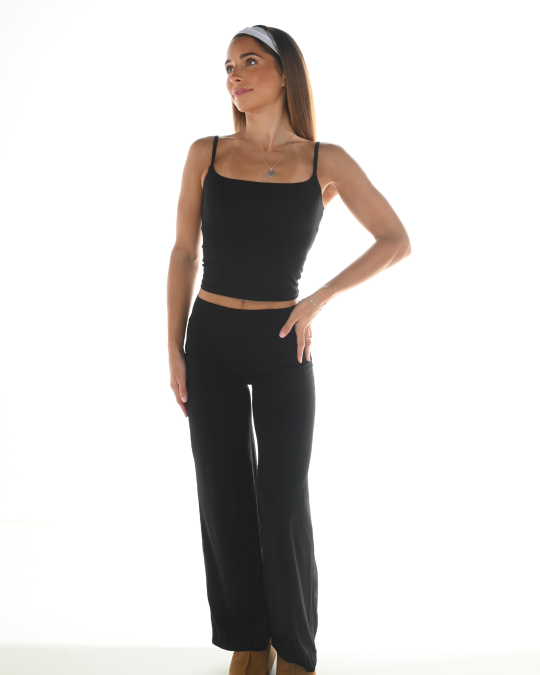 SIGNATURE FLARE LEGGINGS - BLACK