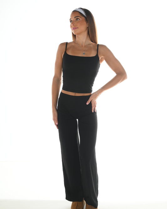 SIGNATURE FLARE LEGGINGS - BLACK