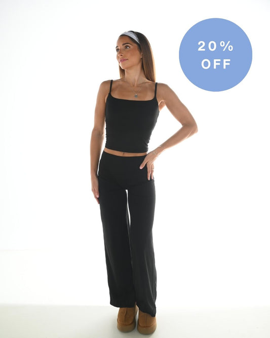 SIGNATURE FLARE LEGGINGS - BLACK