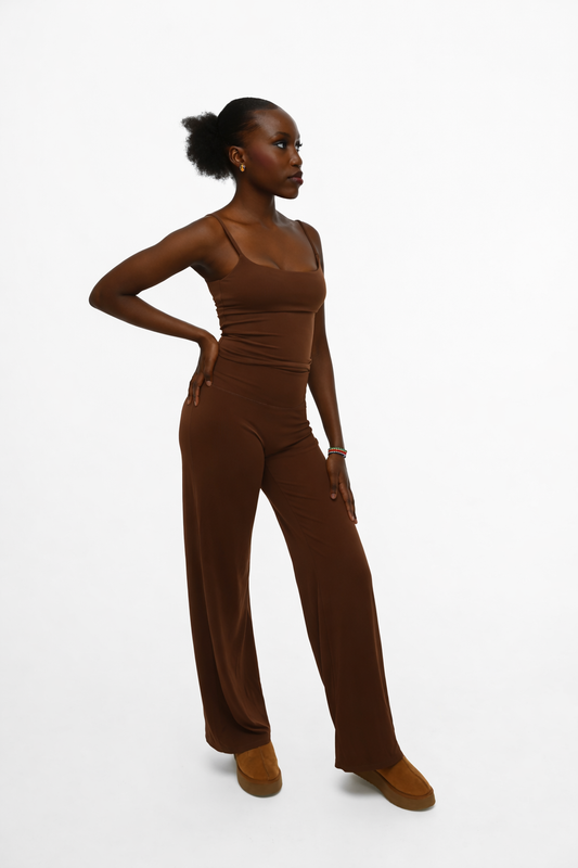 SIGNATURE FLARE LEGGINGS - MOCHA