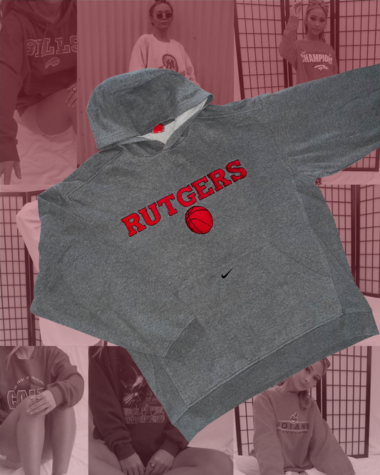 VINTAGE NIKE RUTGERS UNIVERSITY HOODIE L